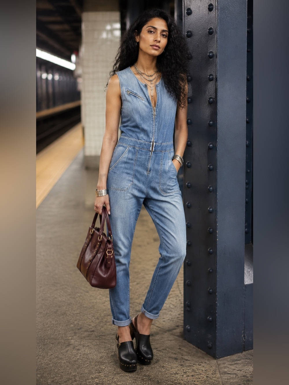 Current Elliott Flight Suit Denim Jumpsuit 2/4 Utility Y2K